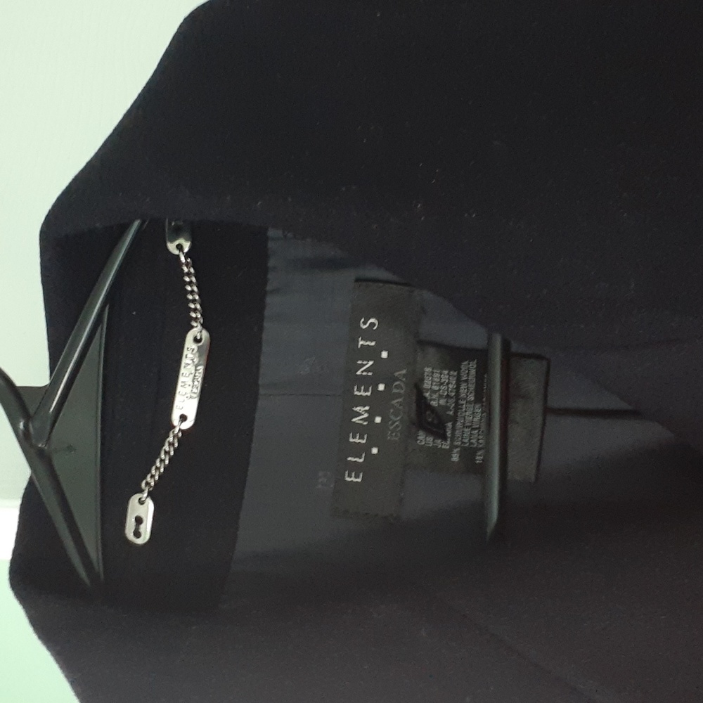 Escada Elements Navy Wool Coat - Picture 2 of 8